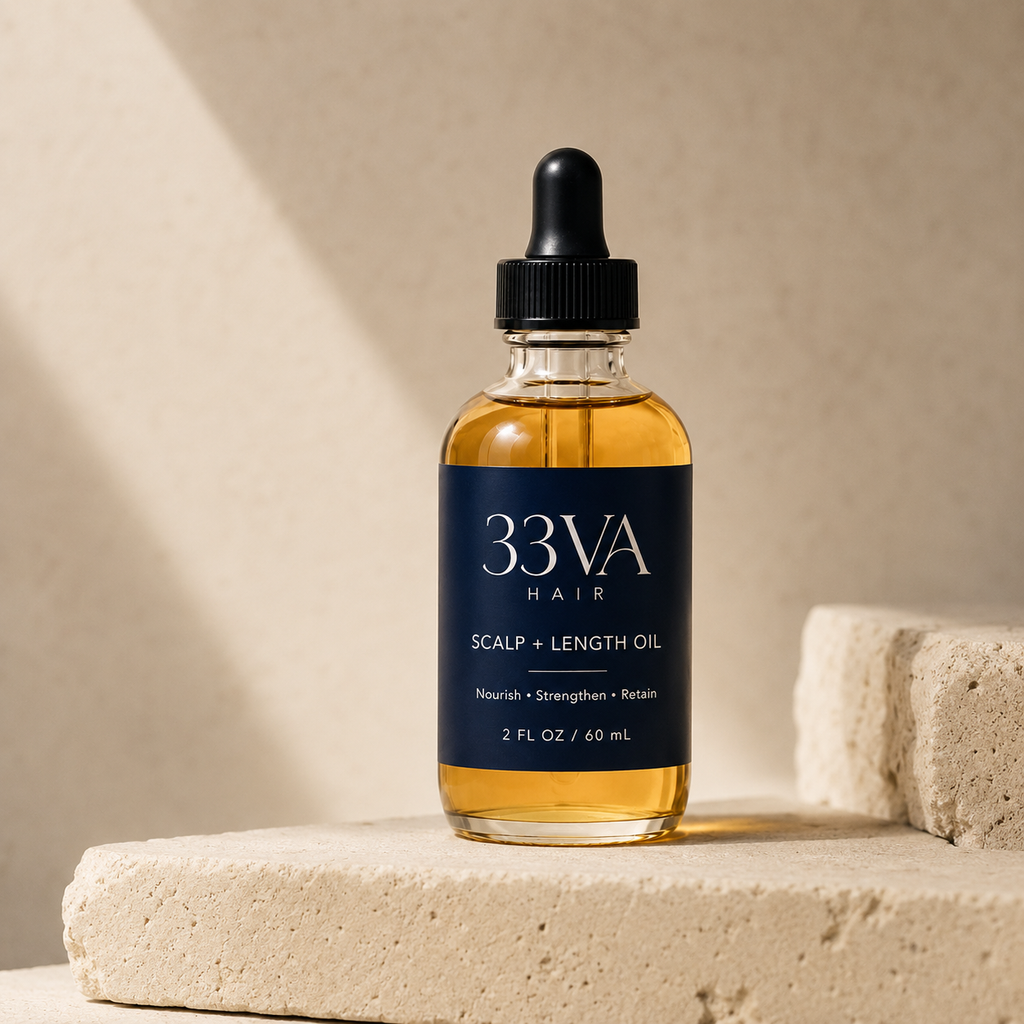 33VA Scalp + Length Oil bottle